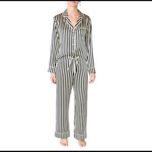Olivia von Halle Lila Silk Striped PJs Size 2